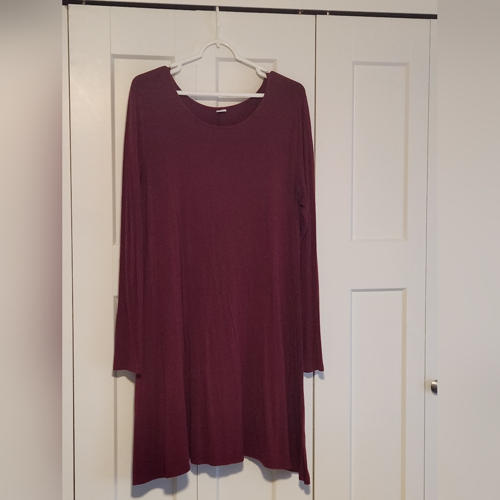 Old Navy Burgundy Long Sleeve Dress
